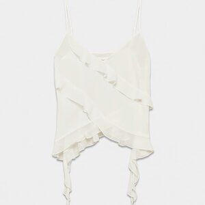 Aritzia Wilfred Eminence Top Light Birch Off White